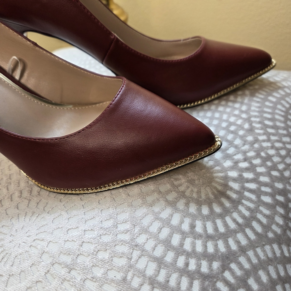 BCBGeneration Elegant Dark Red Burgendy Women's 4inch Heels Sz 9.5 NWOT - Picture 7 of 7
